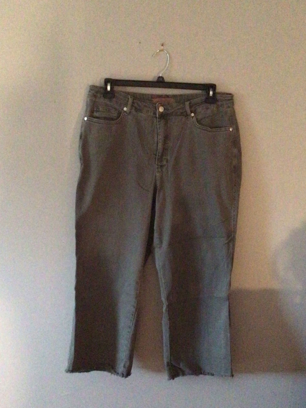 Gray Straight-Leg Jeans